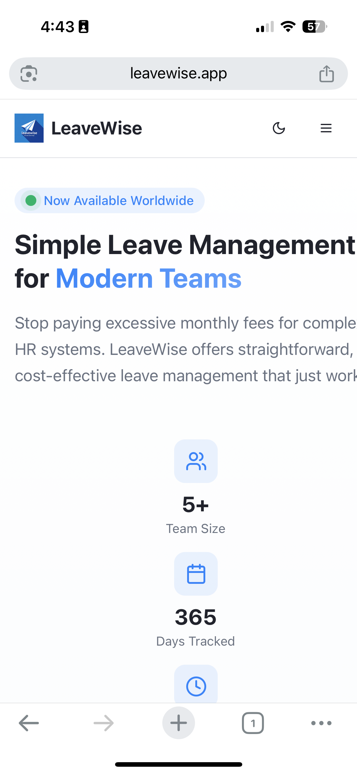 LeaveWise screenshot 1