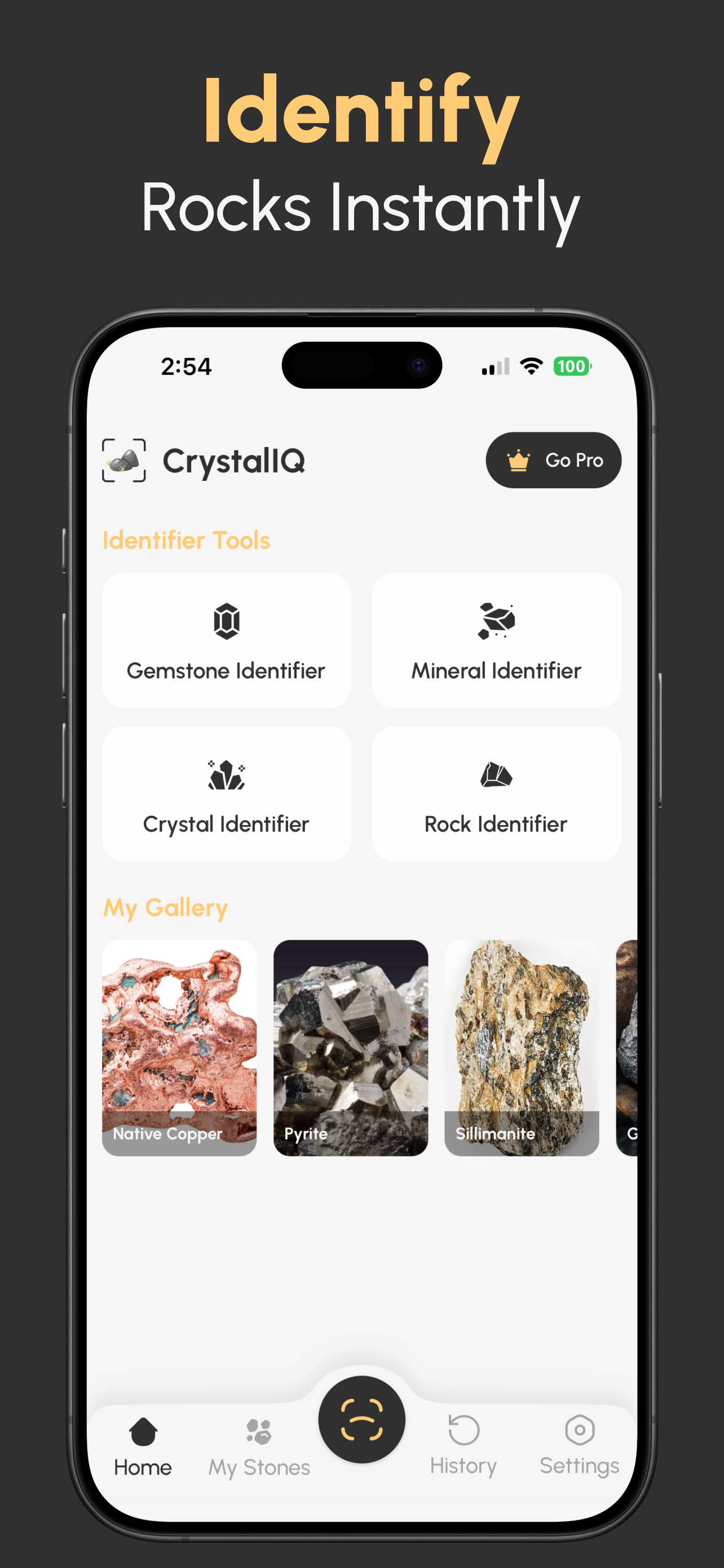 Stone Identifier: CrystalIQ screenshot 1